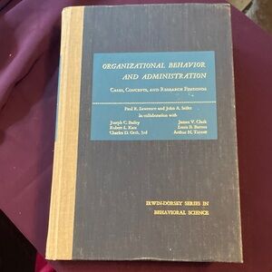 Organizational Behavior and Administration Book